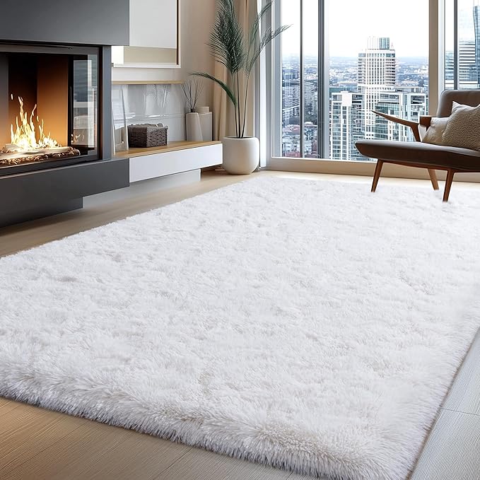 Fluffy Rugs for Bedroom Living Room, 4x6 Feet Indoor Modern Shaggy Area Rugs - Image 2