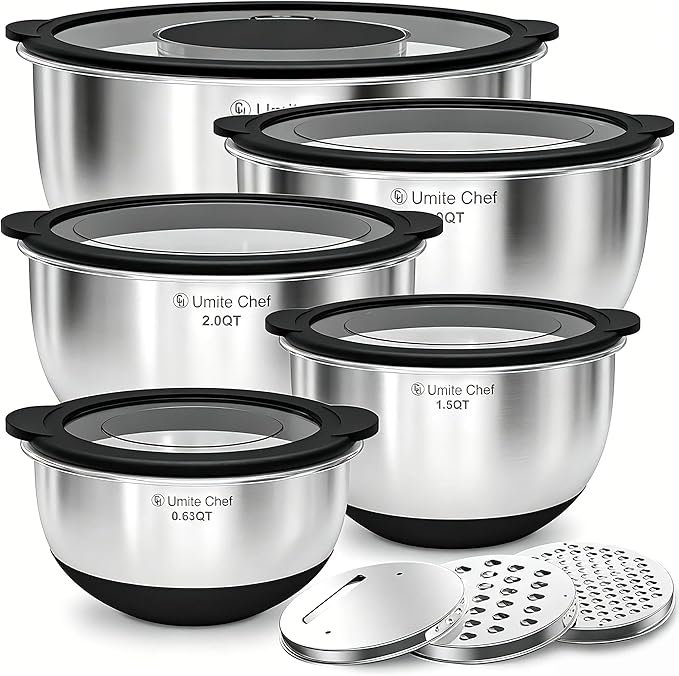 Mixing Bowls with Lids Set by UmiteChef