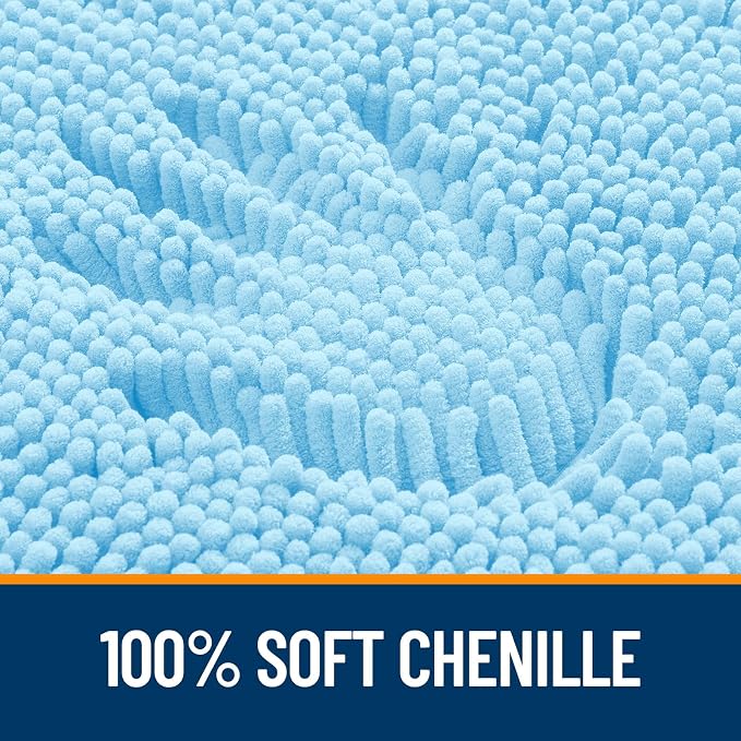 OLANLY Large Bathroom Rugs 45x27, Extra Soft Absorbent Chenille Bath Rugs - Image 3