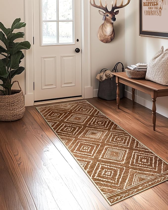 BESTSWEETIE Area Rug 2x5 Rug Machine Washable Non-Slip Low Pile Print Pattern - Image 7