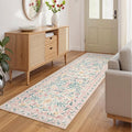 Wonnitar Floral Washable Runner Rug, Boho Non Slip Soft 8ft Long Carpet by Wonnitar