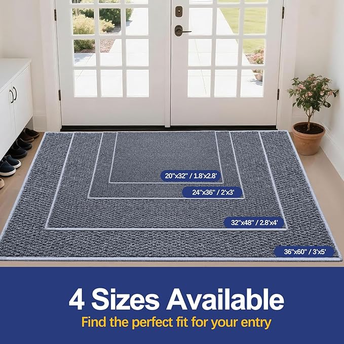 Dirt Trapping Door Mat 36x60, 3D Scarping Surface Doormat - Image 6
