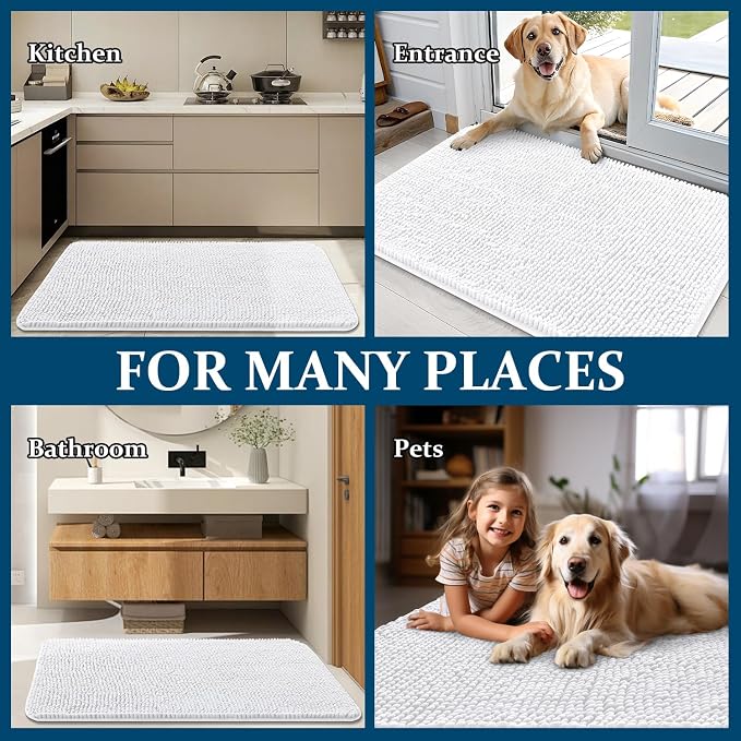 OLANLY Dog Door Mat for Muddy Paws 54x32, Absorbs Moisture and Dirt, Absorbent - Image 8
