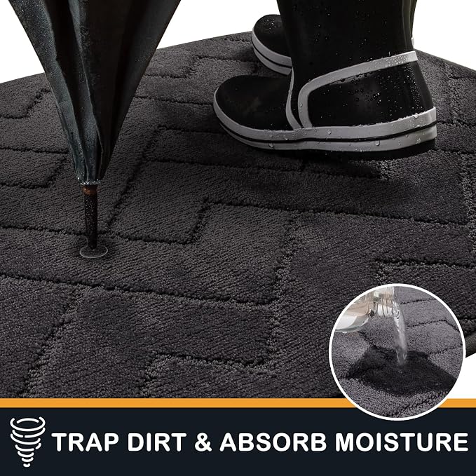 PURRUGS Dirt Trapping Door Mat 24" x 59", Non-Slip Machine Washable Entry Rug - Image 5