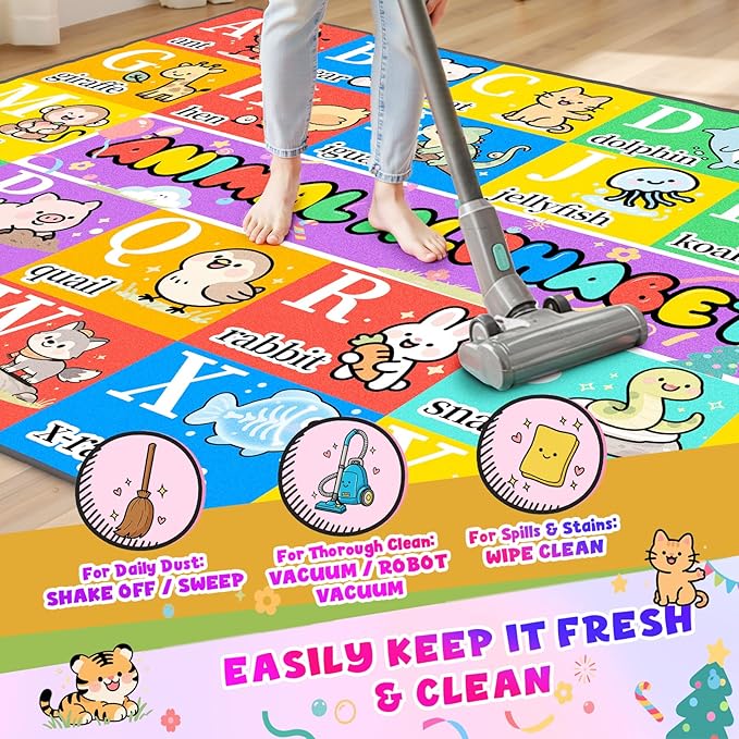 Non-Slip & Soft Kids Alphabet Rug - Image 6