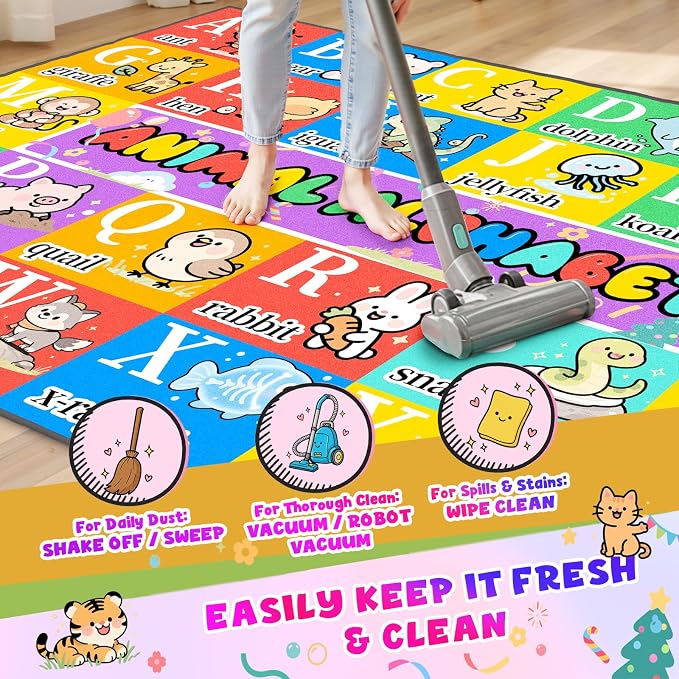 Non-Slip & Soft Kids Alphabet Rug - Image 5