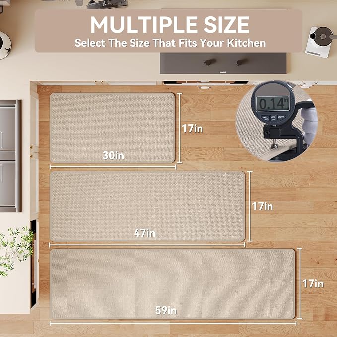 YDKGL Kitchen Rugs and Mats Non Slip Washable, Absorbent Runner Rugs - Image 2