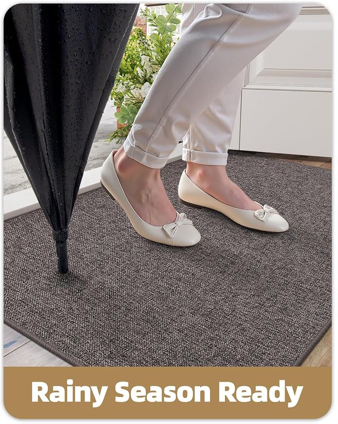 Color&Geometry Small Ultra Thin Indoor Door Mat 17"x30", Non Slip Rubber Backed - Image 7