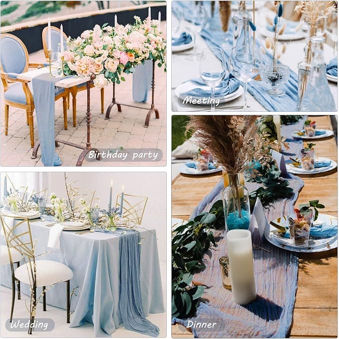 12 Pack Boho Gauze Table Runner 35x72 Inch - Image 6