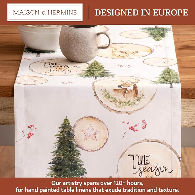Maison d' Hermine Table Runner 100% Cotton 14.50" x 36" | Table Runners 36 - Image 2