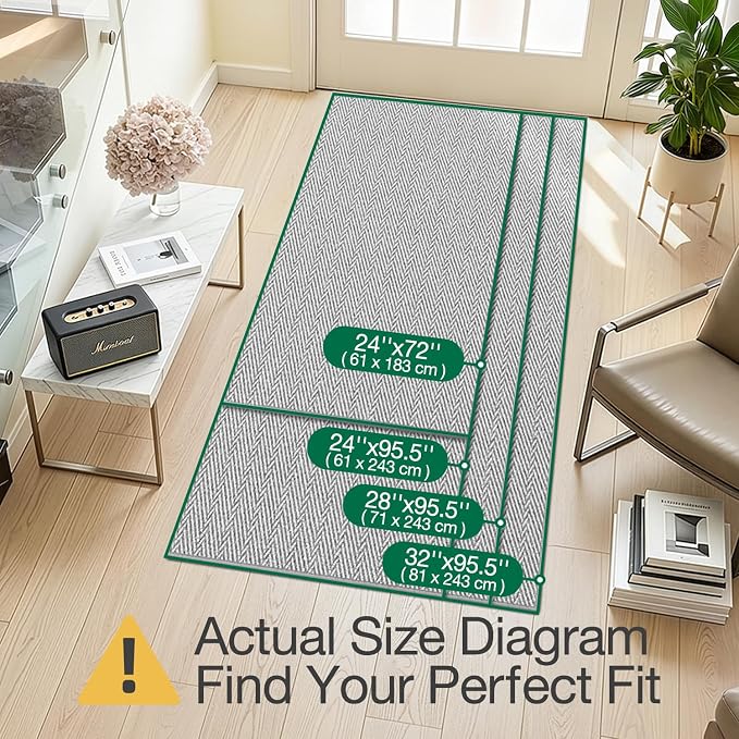 LUMI Ultra Thin Runner Rug for Hallway 2.3'x8', Non-Slip Entryway Rug - Image 2