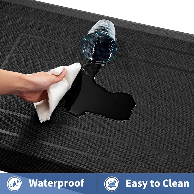 UKISS 9/10"" Extra Thick Cushioned Anti Fatigue Kitchen Mat, Waterproof High - Image 6