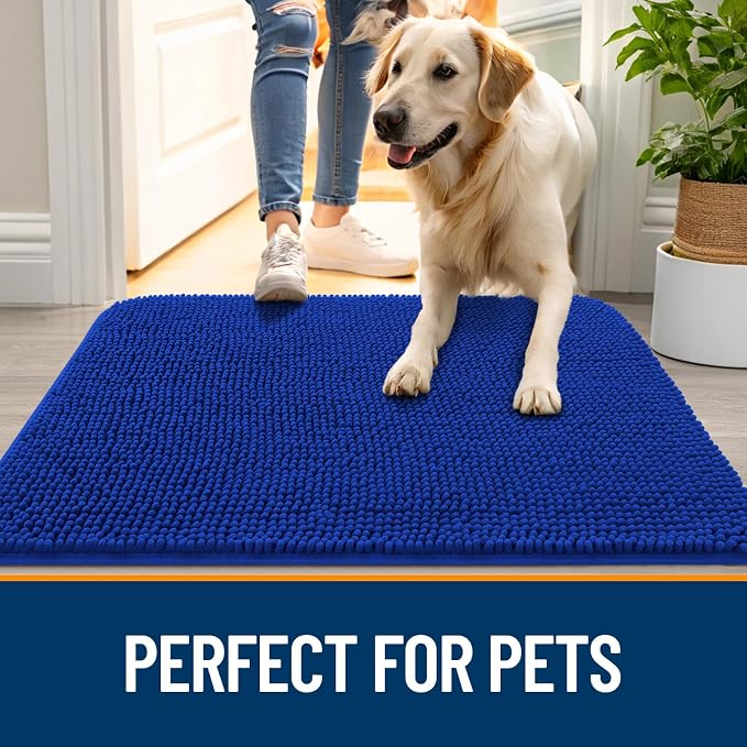 OLANLY Dog Door Mat for Muddy Paws 34x21, Absorbs Moisture and Dirt, Absorbent - Image 6