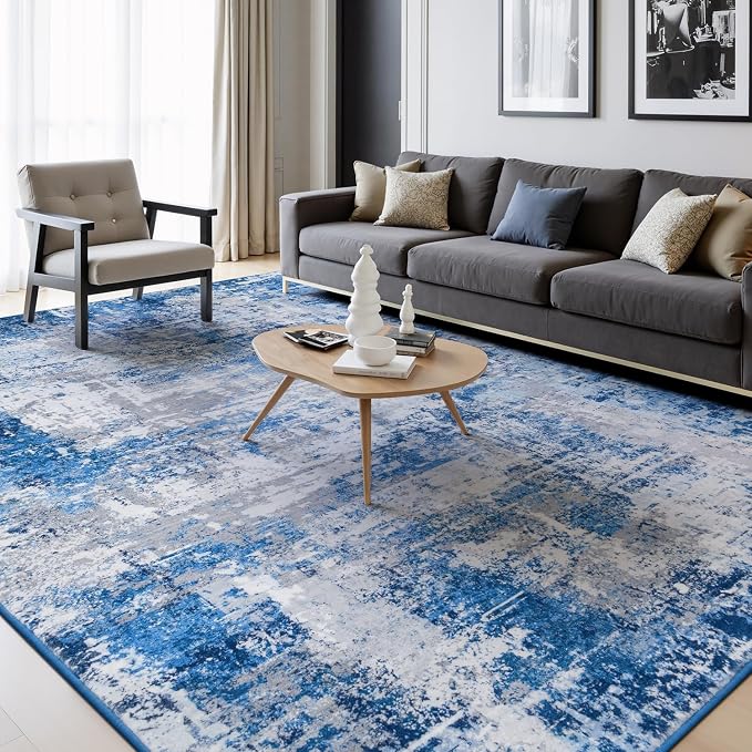 Rugflix 8x10 Area Rugs for Living Room, Washable Large Rug Stain-Resistant Low - Image 9