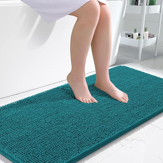 OLANLY Large Bathroom Rugs 45x27, Extra Soft Absorbent Chenille Bath Rugs by OLANLY