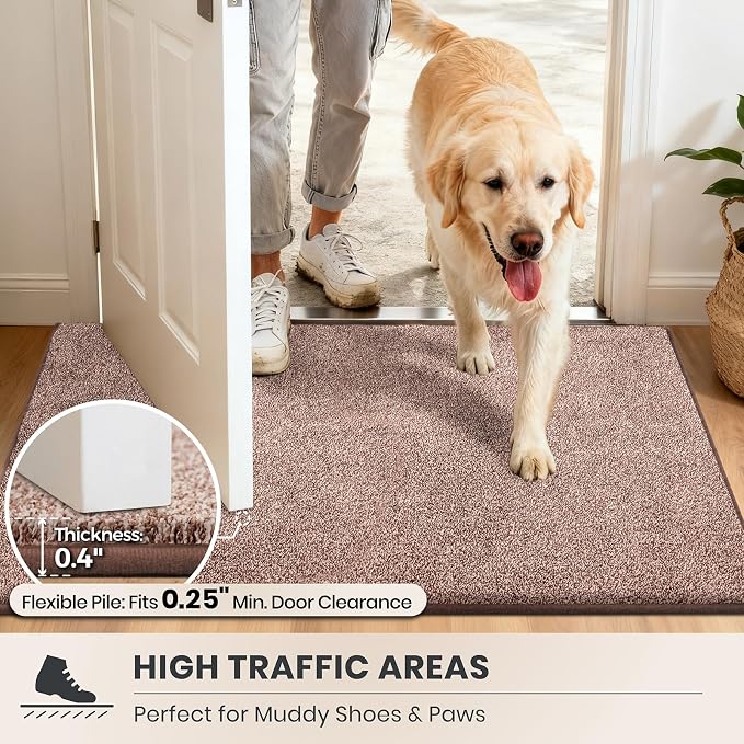 PURRUGS Easy Care Area Rug 4.5ft x 7ft, Non-Slip Washable Entryway Rug - Image 6
