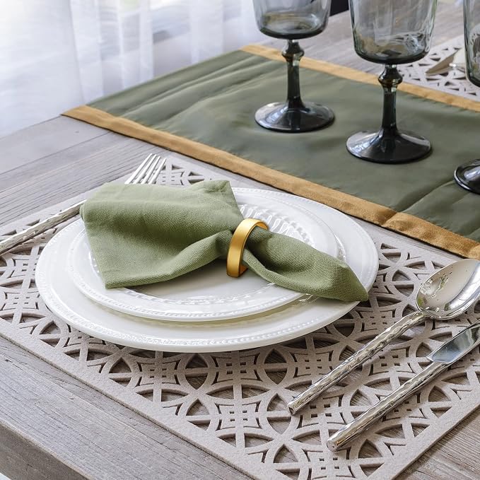 10 Pcs Stainless Steel Napkin Rings Metal Napkin Ring Holders Fall Thanksgiving - Image 6