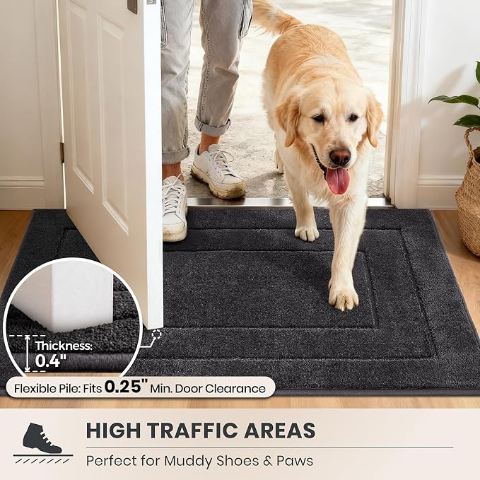 PURRUGS Dirt Trapping Door Mat 24" x 35.5", Non-Slip/Skid Machine Washable - Image 6