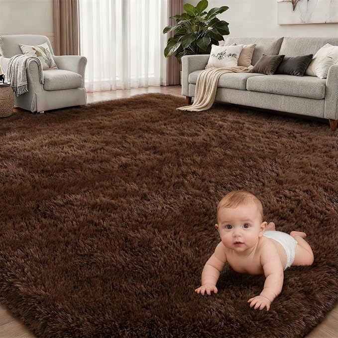 Fluffy 5x7 Area Rugs for Living Room Bedroom: Ultra Soft Shag Rug Non-Slip - Image 2