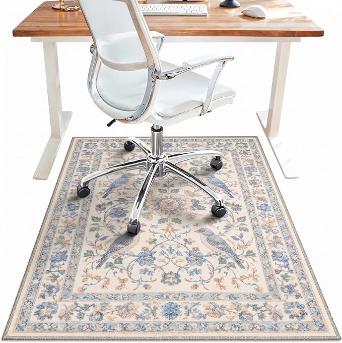 48"x60" Office Chair Mat for Hardwood Tile Floor, Under Desk Carpet Protector by BESBLEE