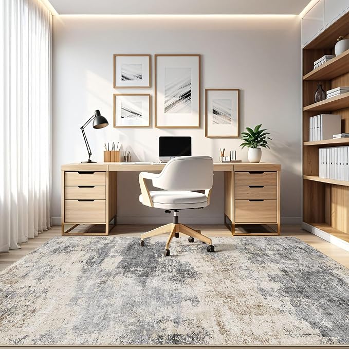 6x8 Area Rugs Living Room: Washable Large Abstract Modern Soft Rug Stain - Image 8