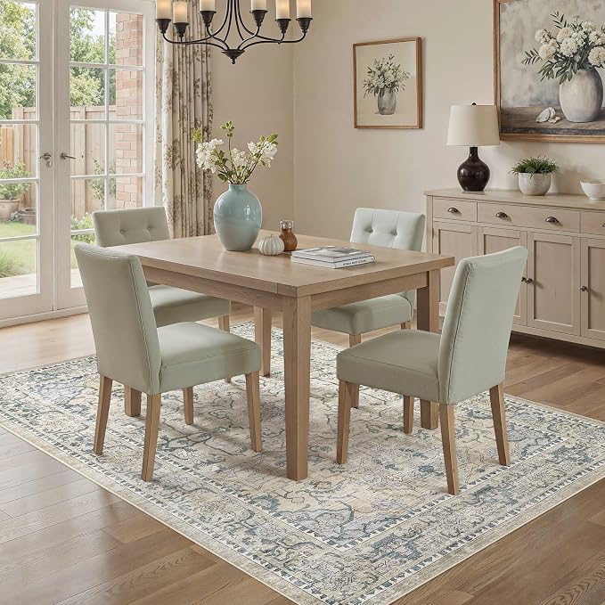 cotiled 7x9 Area Rug Machine Washable Vintage Carpet - Image 4
