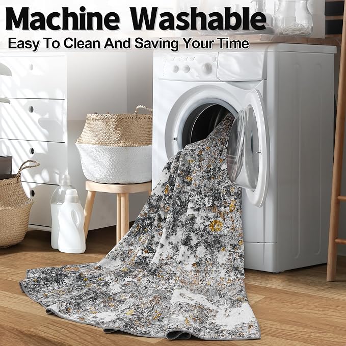 Area Rug Living Room Rugs: 5x7 Washable Rug - Image 7
