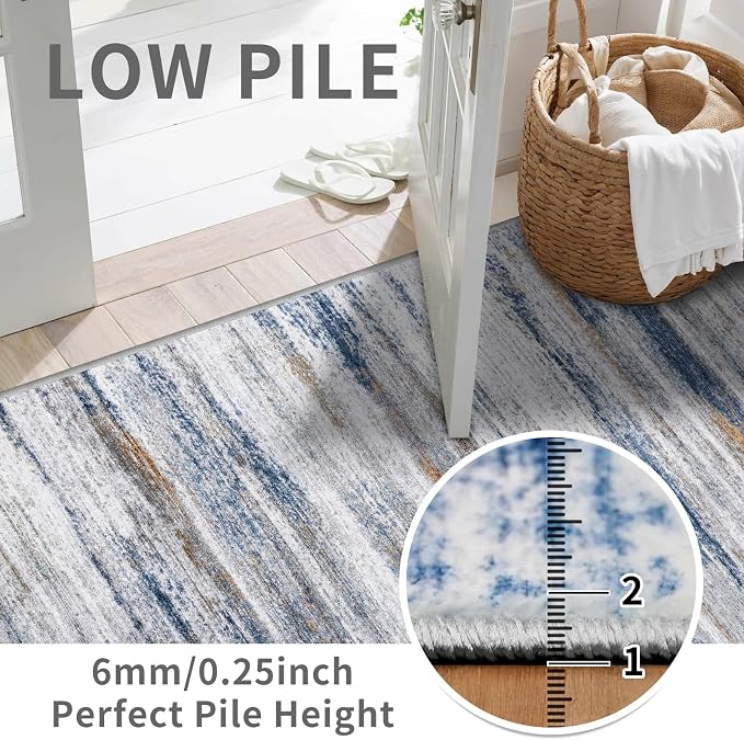 5x10 Area Rug for Living Room: Non-Slip Washable Rugs for Dining Room Bedroom - Image 8
