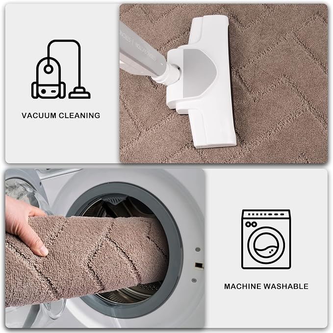 PURRUGS Easy Care Area Rug 4ft x 6ft, Non-Slip Machine Washable Entry Rug - Image 7