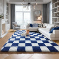 KICMOR Living Room Rug 5x7 Checkered Fluffy Area Rug, Soft Plush Indoor Floor by KICMOR