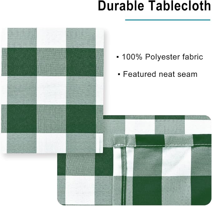 60 x 84 Inch Checkered Tablecloth Rectangle - Image 4