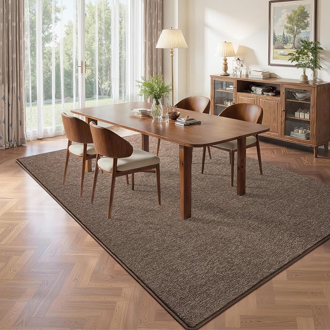 Pettop 4x6 Brown Area Rugs for Living Room Bedroom, Thickened Memory-Foam Throw - Image 5