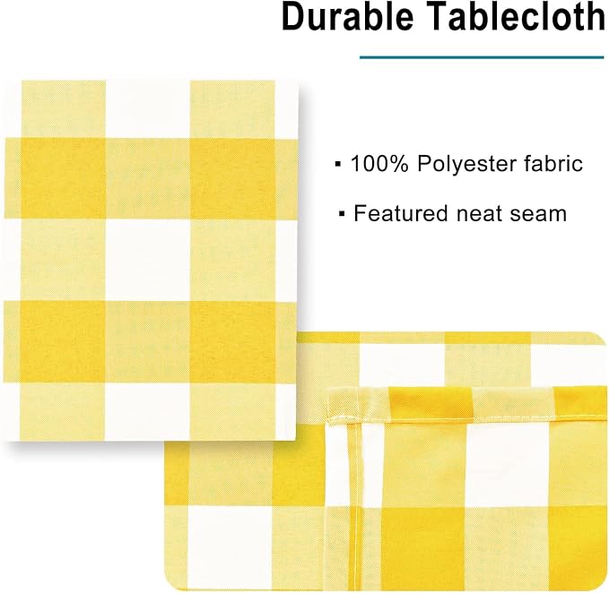 60 x 102 Inch Checkered Tablecloth Rectangle - Image 4
