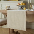 Burlap Style Farmhouse Table Runner, 14x48 Inches Cream | Thick Durable Fabric by ZEEMARTONLINE