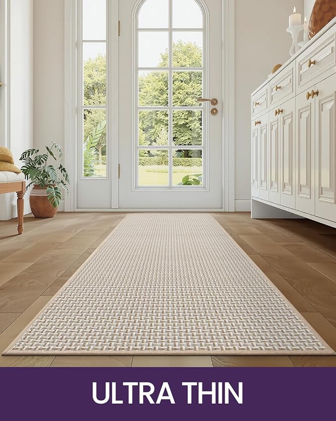 DEXI Hallway Runner Rug 2'4"x12', Non Slip Rubber Backed Runners Carpet - Image 3