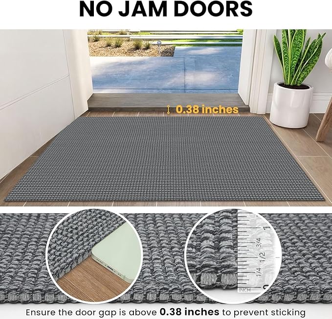 IOHOUZE Washable Runner Rug 2.6x12 Non Slip Rubber Backed Extra Long Hallway - Image 3