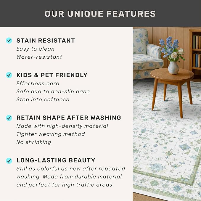 Hazo Haus Cream Oushak 6x8 Bedroom Rug - Image 7