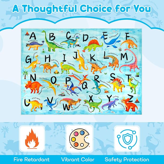 3x5 ABC Classroom Rug for Kids Playroom, Alphabet Rug - Image 5