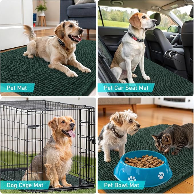 OLANLY Dog Door Mat for Muddy Paws 32x20, Absorbs Moisture and Dirt, Absorbent - Image 7