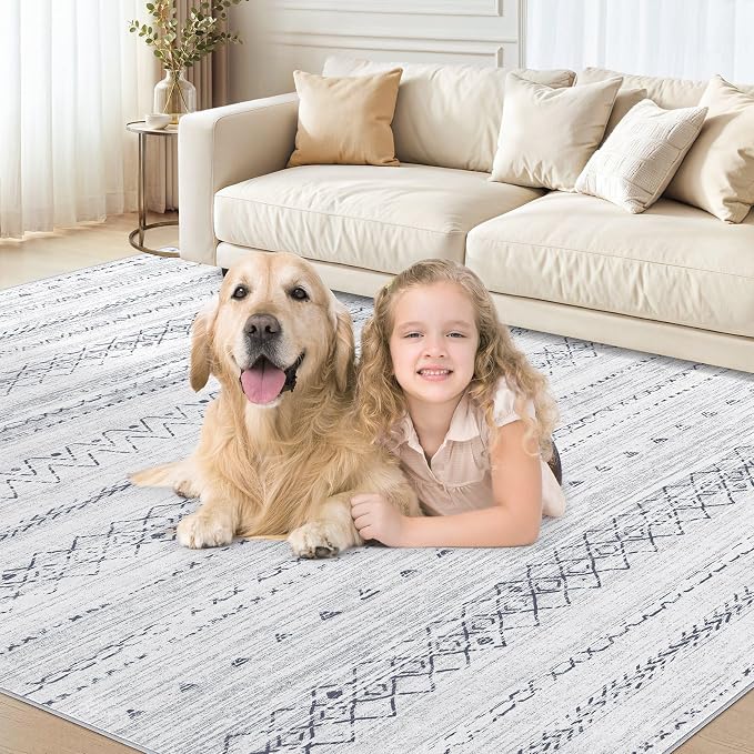 cotiled 12x15 Area Rugs Living Room Rug: Washable Boho Rugs - Image 5