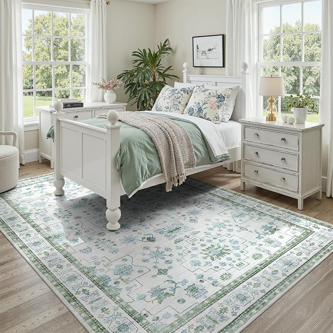 DCX Green 6x9 Rug, Kid & Pet Friendly - Image 7