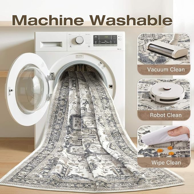 Washable 5x7 Area Rug for Living Room - Image 6