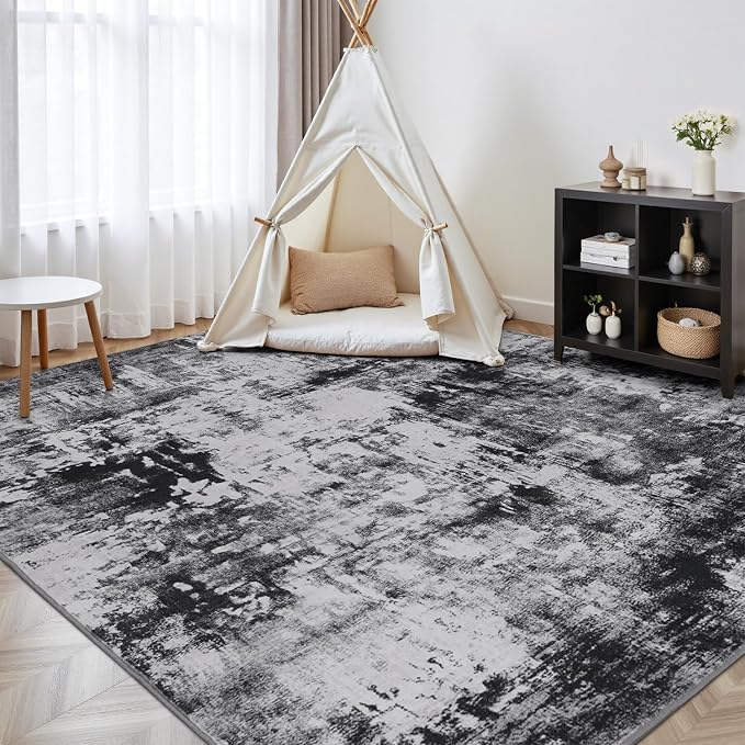 Rugflix 6x9 Area Rugs for Living Room, Washable Large Rug Stain-Resistant Low - Image 8