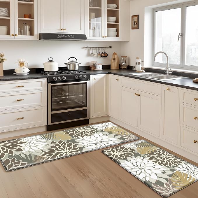 Kitchen Mats for Floor 2PCS Cushioned Anti Fatigue Kitchen Mats Waterproof Non - Image 8