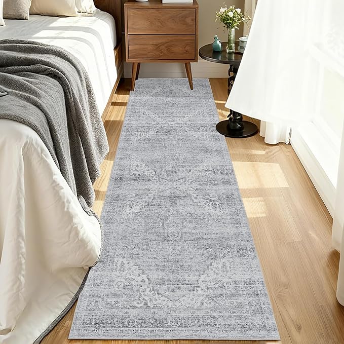 Kitchen Runners Rug 2.5x8 with Non-Slip Backing, Vintage Washable Runner Rugs - Image 7