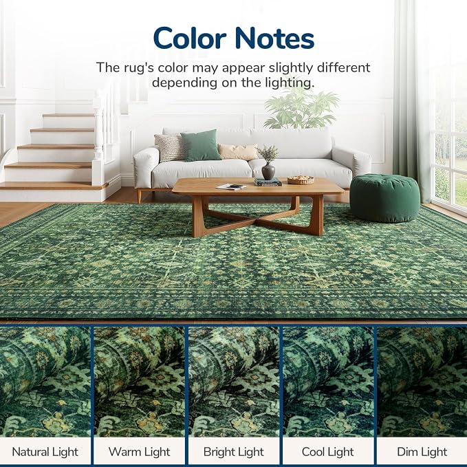 Lessymo 5x7 Washable Area Rug - Image 8