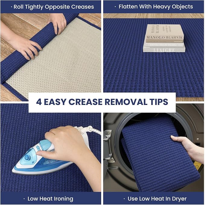 IOHOUZE Washable Runner Rug 2.6x10 Non Slip Rubber Backed Long Hallway Runner - Image 2