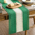 Artoid Mode Emerald Green Farmhouse Woven Table Runner 12x108 Inch | Holiday by ArtoidMode