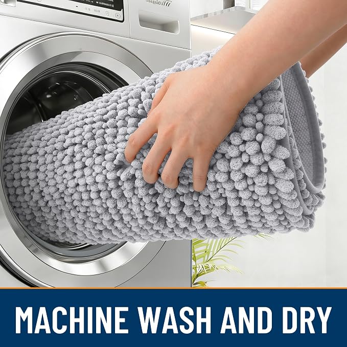 OLANLY Dog Door Mat for Muddy Paws 40x32, Ultra Absorbent Chenille Mud Doormat - Image 5