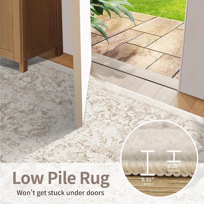 Rugxara 2'6" x 8' Hallway Runner Rug, Non Slip Boho Runner Rugs - Image 6